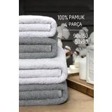 4 Lu Banyo Havlusu Takimi Soft Buyuk Havlulu Pamuklu Havlu Seti 90X150 Cm Beyaz
