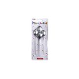 4 Lü Çubuklu Balon Gümüş Mum 13.5cm