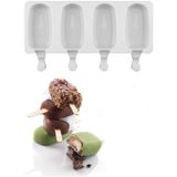 4 Lu Magnum Dondurma Kalibi, Silikon Buyuk Boy Beyaz Dondurma Kabi, Dondurmalik - ( Bpa Free)
