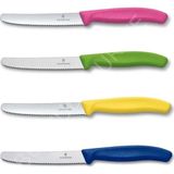 4 lü Set 11 cm. Tırtıklı Küt Bıçak Seti Mavi & Sarı & Yeşil & Pembe