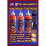 4 Lü Set Jant Temizleyici - Lastik Parlatıcı - Torpido Sütü - 2 Adet Sünger