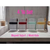 4 'lü Set Meyveli Yoğurt Kabı***müsli Kabı (4x 550ML) - 550 ml