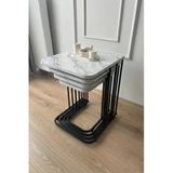 4 Lü Tekerlekli Metal Ayak Sehpa Mdf