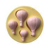4 Lü Uçan Balon Şeklinde Silikon Pasta ve Seker Hamuru Kalibi 4x3x1 cm