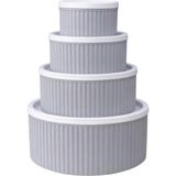 4 Lü Yuvarlak Saklama Kabı Seti Çizgili Desenli BPA İçermez 3 LT 1.8 LT 1 LT 0,55 LT Buzdolabı Düzenleyici Mikrodalga ve Derin Dondurucu Uyumlu BPA İçermez Sağlıklı Erzak Kabı (GRİ, YUVARLAK 4 LÜ SET)