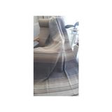 4 Mevsim Battaniye Çift Kişilik 180*220CM Balkon Tv Battaniyesi Gri Çizgili - 180 x 220 cm