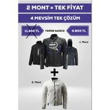 4 Mevsim Tek Paket Motosiklet Montu Yazlık Fileli + Kışlık Mont + Yağmurluk + Polar
