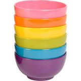 4 Mini Kase 6'li Set - Melamin Yemek Takımı - Küçük, Çocuk, Makarna - Çok Renkli