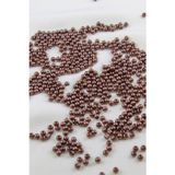 4 mm Bronz Plastik İnci Boncuk Aksesuar Takı Malzemesi (25 Gr)