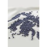 4 mm Koyu Metalik Gri Plastik İnci Boncuk Aksesuar Takı Malzemesi (25 Gr)