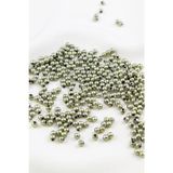 4 mm Üstü Siyahlı Metalik Yeşil Plastik İnci Boncuk Aksesuar Takı Malzemesi (25 Gr)