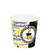4 Oz Desenli Kalın Karton Bardak, 100 ml Kağıt Bardak Türk Kahvesi ve Espresso için 100 Adet (100, Mililitre)