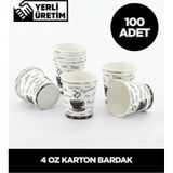 4 Oz Karton Bardak - 100 Adet Çok Renkli