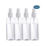 4 Paket 100 ml Şeffaf Plastik Ince Sis Sprey Şişesi, Doldurulabilir - Renkli
