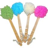 4 Paket Duş Lağı Gövde ve Sırt Temizleyici - Peeling Lofa Lofa Banyo Fırçası Çubukta - Erkekler ve Kadınlar için Uzun Ahşap Saplı Arka Fırçası - Easy Reach Vücut Yıkama ve Losyon Aplikatörü