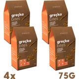 4 Paket Glutensiz Vegan Greçka Bites Atıştırmalık Kakaolu Karabuğday Lokmaları 75G