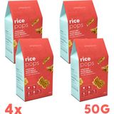 4 Paket Glutensiz Vegan Rice Pops Atıştırmalık Karabuğdaylı Pirinç Patlakları 50G