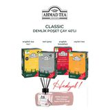 4 Paket Karma Classic Demlik Poşet Çay 40'Lı, Rosıe Oda Kokusu