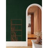 4 Panel Hayat Ağacı Dekoru, Metal Duvar Sanatı, Ev Ofis Giriş Yolu Yatak Odası Oturma Odası Dekorasyonu, Metal Duvar Askıları, Dikey Ağaç Tabelası, (Bronz, 39" G x 79" Y / 100x200cm, 4 Panel Dikey