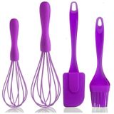 4 Parça Silikon Çırpıcı Yumurta Fırçası Spatula Seti