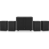 4" Pasif PA Hoparlör ve 8" Aktif PA Subwoofer ve Diğer Aksesuarlarla Birlikte Pub Kurulum Hoparlör Paketi