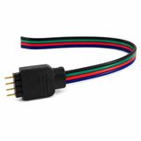 4 Pin Erkek RGB LED Soketli Kablo 10cm Lehimsiz Bağlantı Kablosu RGB LED Şerit Uyumlu 12V 24V