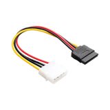4 pin ıde molex erkek power to Sata 15 pin dişi power çevirici kablo 30 cm