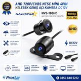 4 Pin Mini AHD 720P/Analog NTSC 18.5 mm Balıkgözü Kelebek tampon uyumlu Su Geçirmez Arka Geri Görüş Kamerası