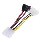 4 Pin Molex Erkek to 2x 5V ve 2x 12V 3 Pin Erkek CPU PC Kasa Fan Splitter Çoklayıcı Kablosu