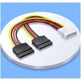 4 pin molex to 2 x sata dişi power çevirici kablo ıde sata power çevirici 30cm