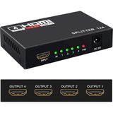 4 Port HDMI Çoğaltıcı HDMI Splitter 1 Giriş 4 Çıkış HDMI Çoklayıcı 4 Ekran Full Ultra Hd 1080P - Siyah