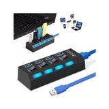 4 Port Usb 3.0 Çoklayıcı Hub Anahtarlı Işıklı On Off Chipli Model
