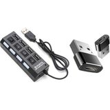 4 Port USB Çoklayıcı Çoğaltıcı On Off Işıklı ve USB Typce Dönüştürücü