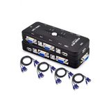 4 Port Usb Kvm Switch + 4 Adet Vga Kvm Kablo