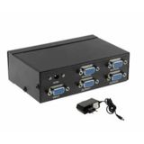 4 Port Vga Çoklayıcı Splitter 1 Kasa 4 Monitör Adaptörlü