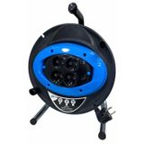 4 Prizli Seyyar Kablo Makarası, 20 Metre Uzatma Kablosu, 3x1.5 mm², Topraklı Sistem, Taşınabilir Tasarım, Dayanıklı Gövde, Ev Kullanımı, Bahçe Kullanımı, Atölye Kullanımı, Şantiye Kullanımı, Çok Amaçl