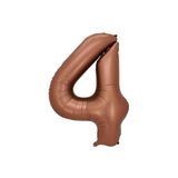 4 Rakam Karamel Folyo Balon 34 inç 76-82 cm