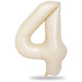 4 Rakam Krem Folyo Balon 34 İnç 76-82 Cm