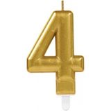 4 Rakam Mum Gold Renk - Çok Renkli - Kaliteli