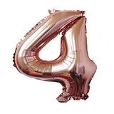 4 RAKAM ROSE GOLD FOLYO BALON 40 İNC 100 CM
