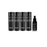 4 Set - Fixplant Saç Dolgunlaştırıcı 112 Gr + Fixator 400 Ml Sabitleyici Sprey - Siyah