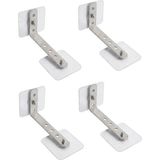 4 Set Orta Boy Deprem Güvenliği Kendinden Yapışkanlı Kademeli 5X10CM Mobilya Eşya Dolap Sabitleme Aparatı - Çok Renkli - Standart
