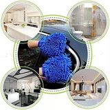 4 Set Su Geçirmez Mikrofiber Yıkama Eldiveni, Araç Yıkama Eldiveni, Temizleme Bezi, Temizlik Bezi, Araç Bakımı, Parlatma Eldiveni, Bakım Eldiv