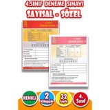 4.sınıf Deneme Sınavı - 2 Kitapcık
