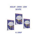 4. Sınıf Dikkat ve Zeka Güçlendirme 3'lü Set Kolay, Orta, Zor Seviye