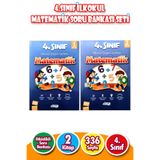 4.Sınıf İlkokul Matematik Soru Bankası Seti - 2 Kitap - 336 Sayfa