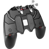 4 Tetikli Mobil Oyun Kolu – 90° Dönebilen Gövde, Ergonomik Kavrama, Dayanıklı Fiber Malzeme, Android Uyumlu Pubg &amp; Cod &amp; Free Fire Oyun Kontrolcüsü | AK66 - (DipCamo)Charcoal-White