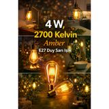 4 W A60 Led Filament Ampul E 27 Dekoratif Vintage Aydınlatma