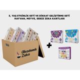 4 Yaş, 5 Yaş Etkinlik Seti, Dikkat Geliştirme Seti, Hayvanlar, Meyveler, Sebzeler Zeka Kartları
