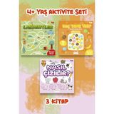 4+ Yaş Aktivite Seti - 3 Kitap (Labirentler - Nasıl Çizilir? - Kaç Tane Var?)
